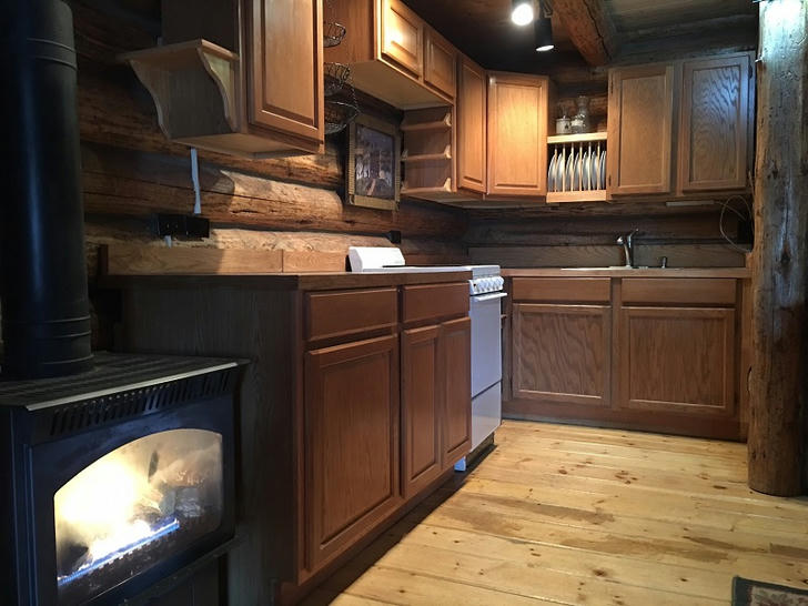 picture of the kitchen of the cabin